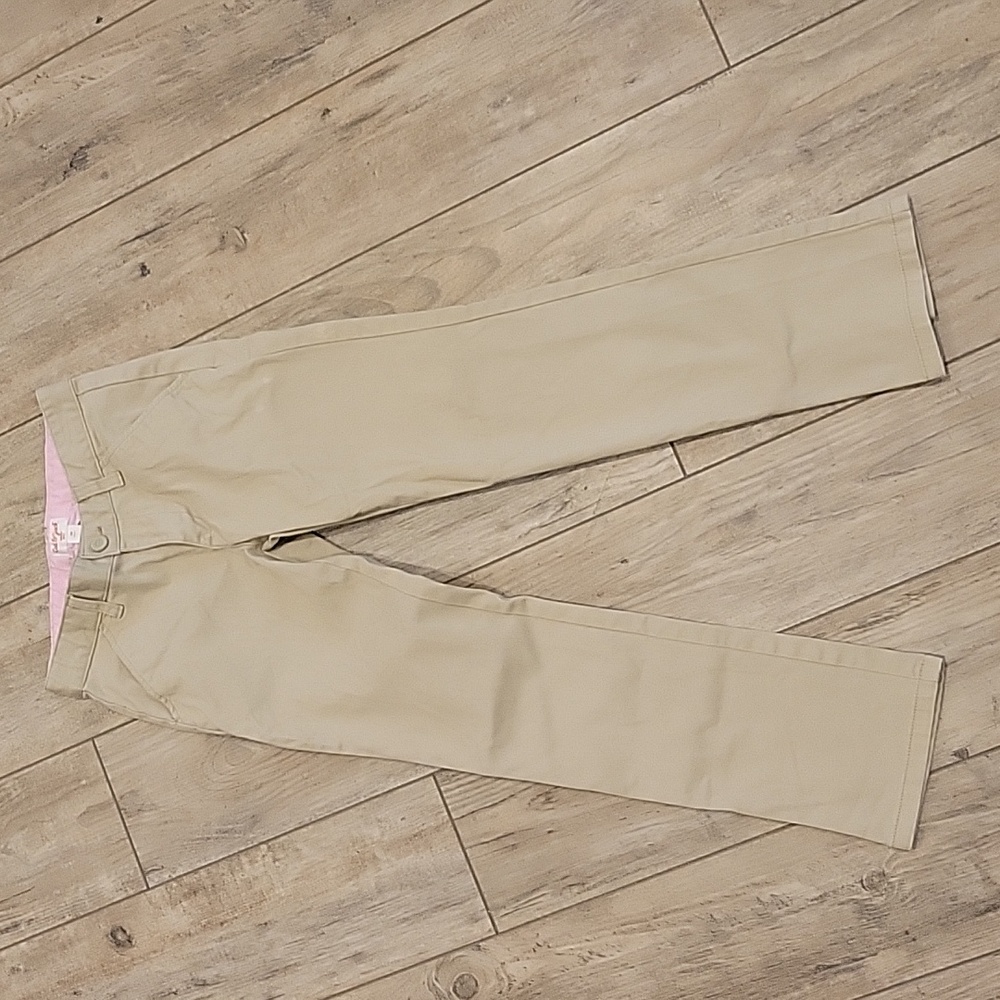 Girls Khaki sz 10 Cat&Jack uniform pants. Small discoloration just below pocket